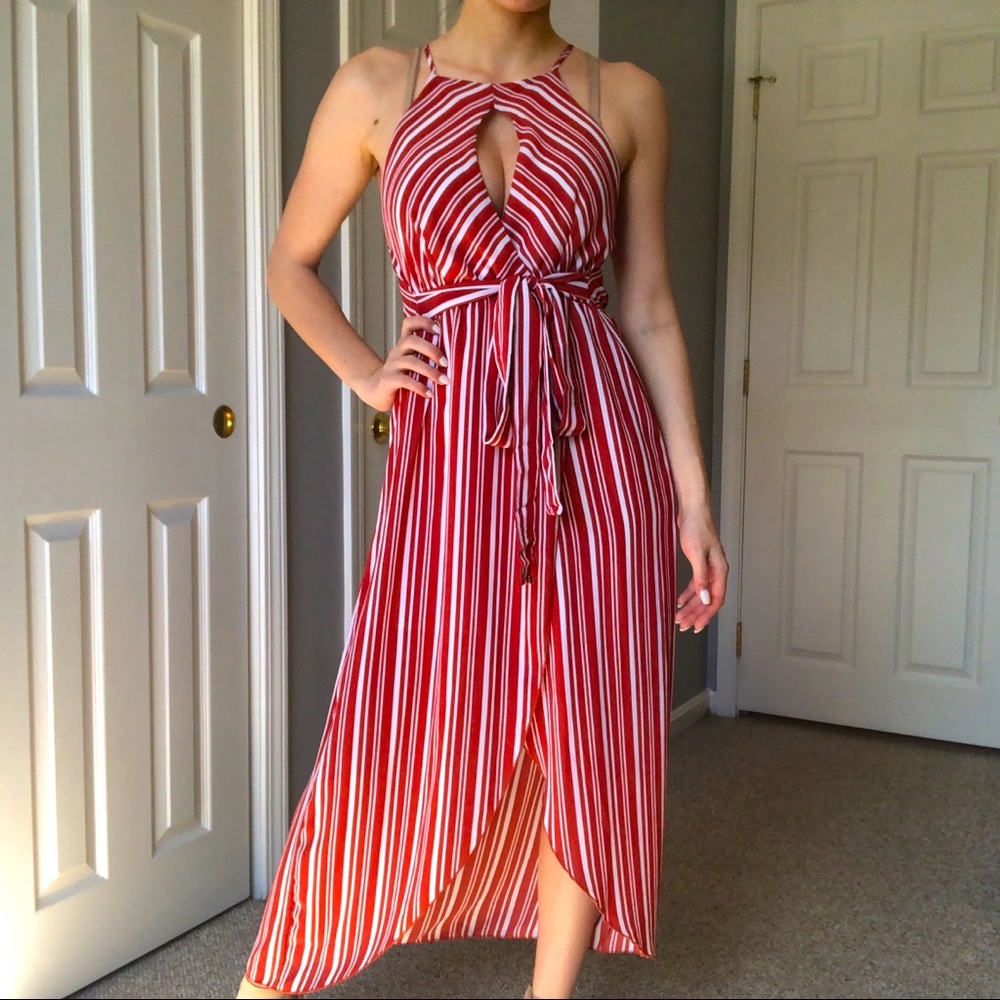 Stripe Keyhole Sundress